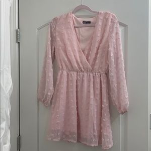 SHEIN light pink never worn long sleeve dress